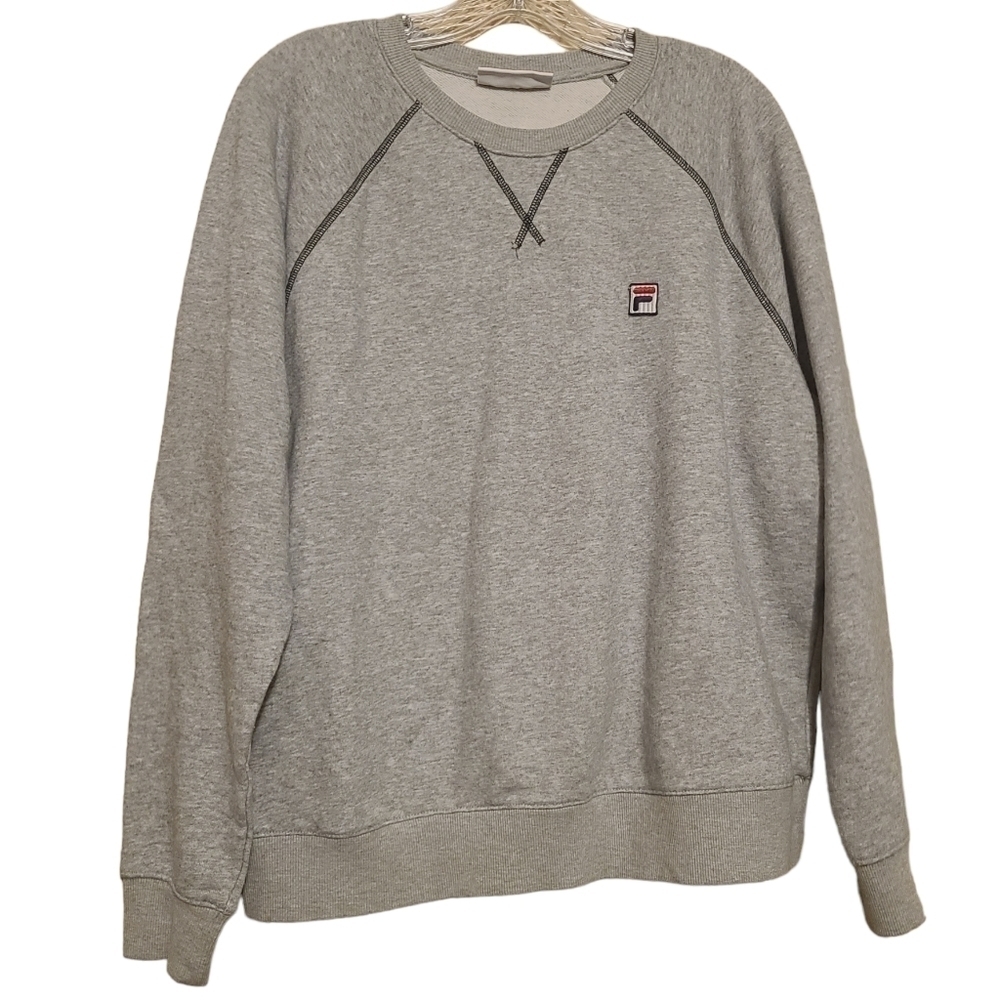 Fila | Women's Gray Vintage Crewneck Sweatshirt (Size XL)
